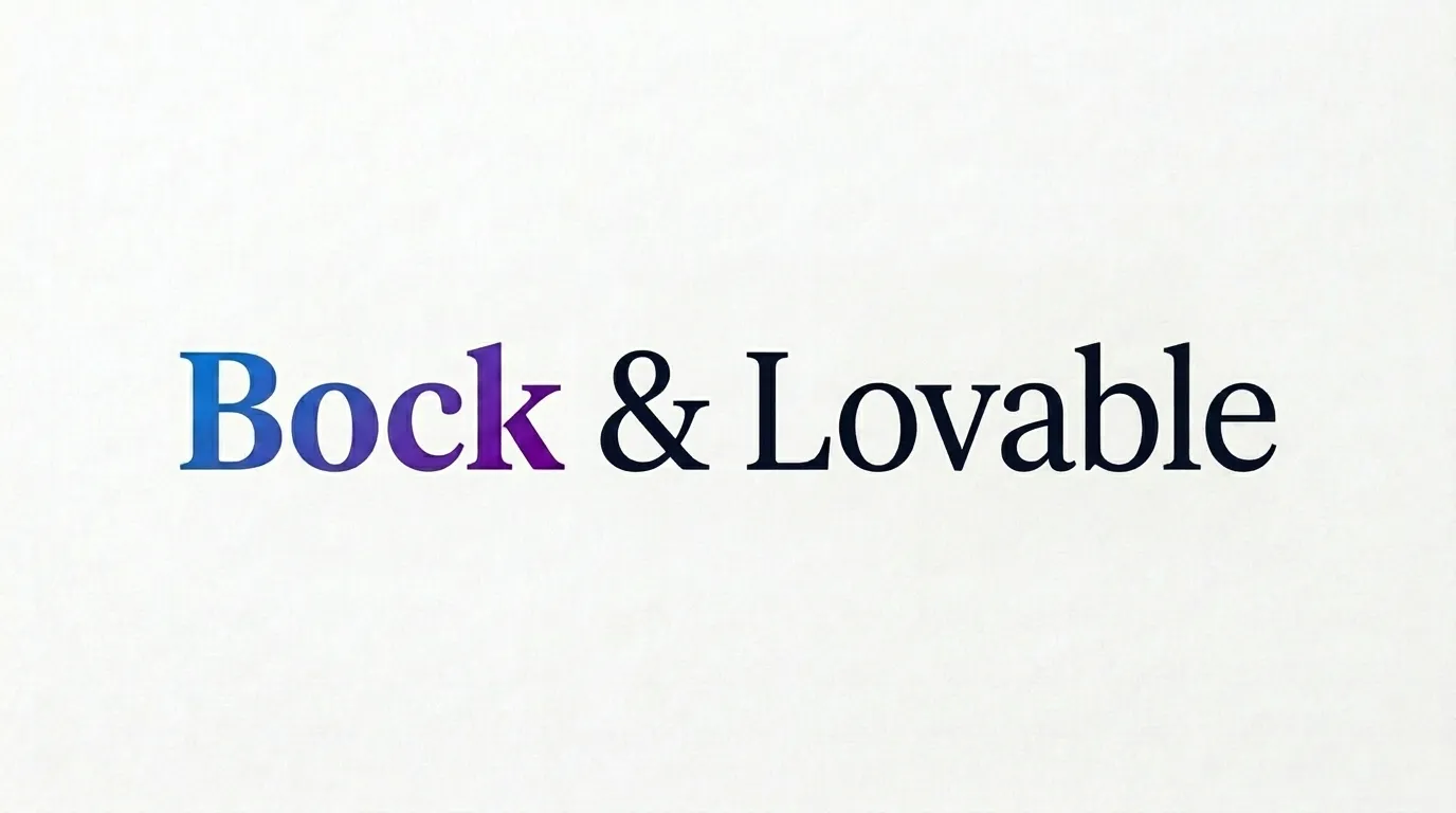 Bock & Lovable: What I Built Using Lovable
