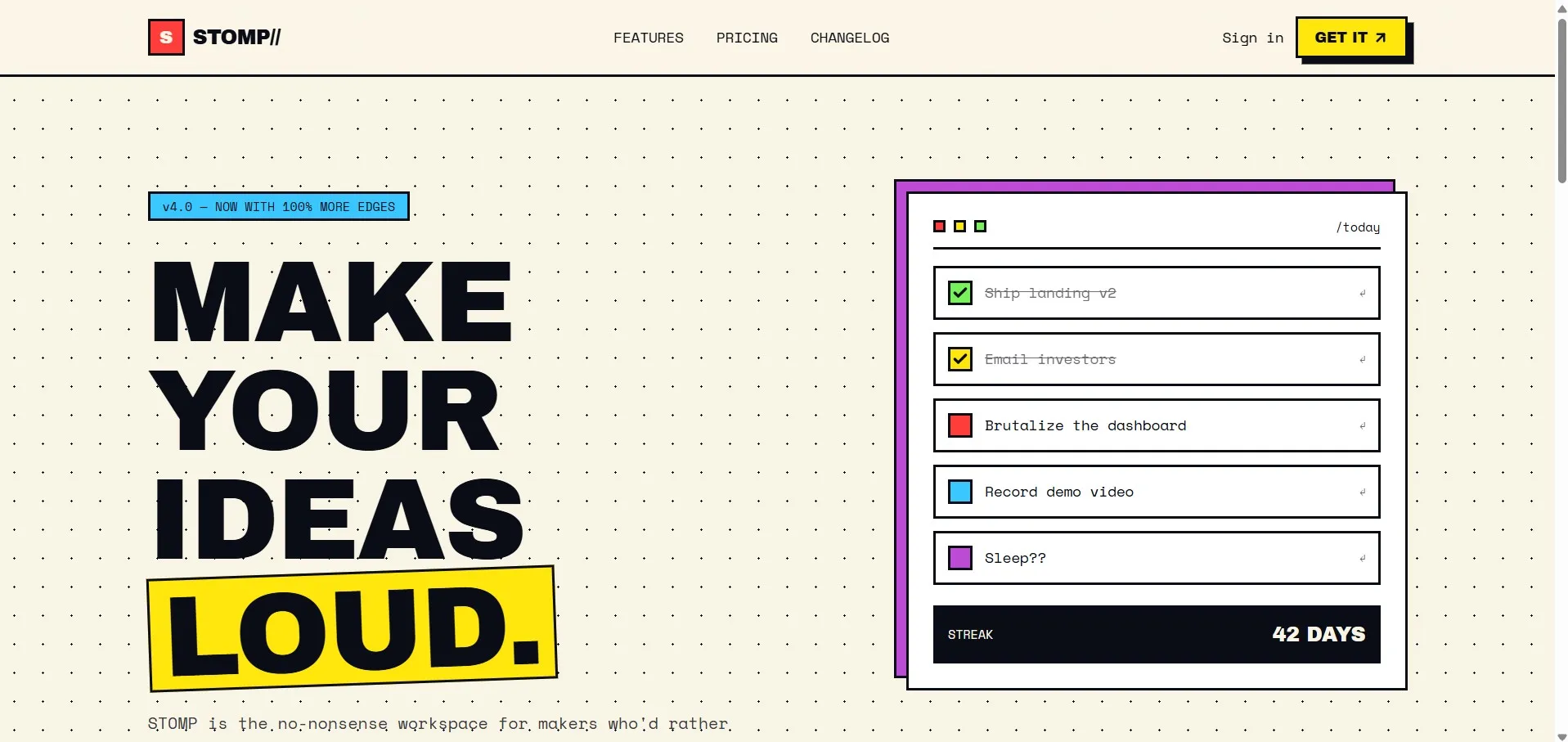 Landing Page - Neobrutalism Style. (Output 16 June 2026)