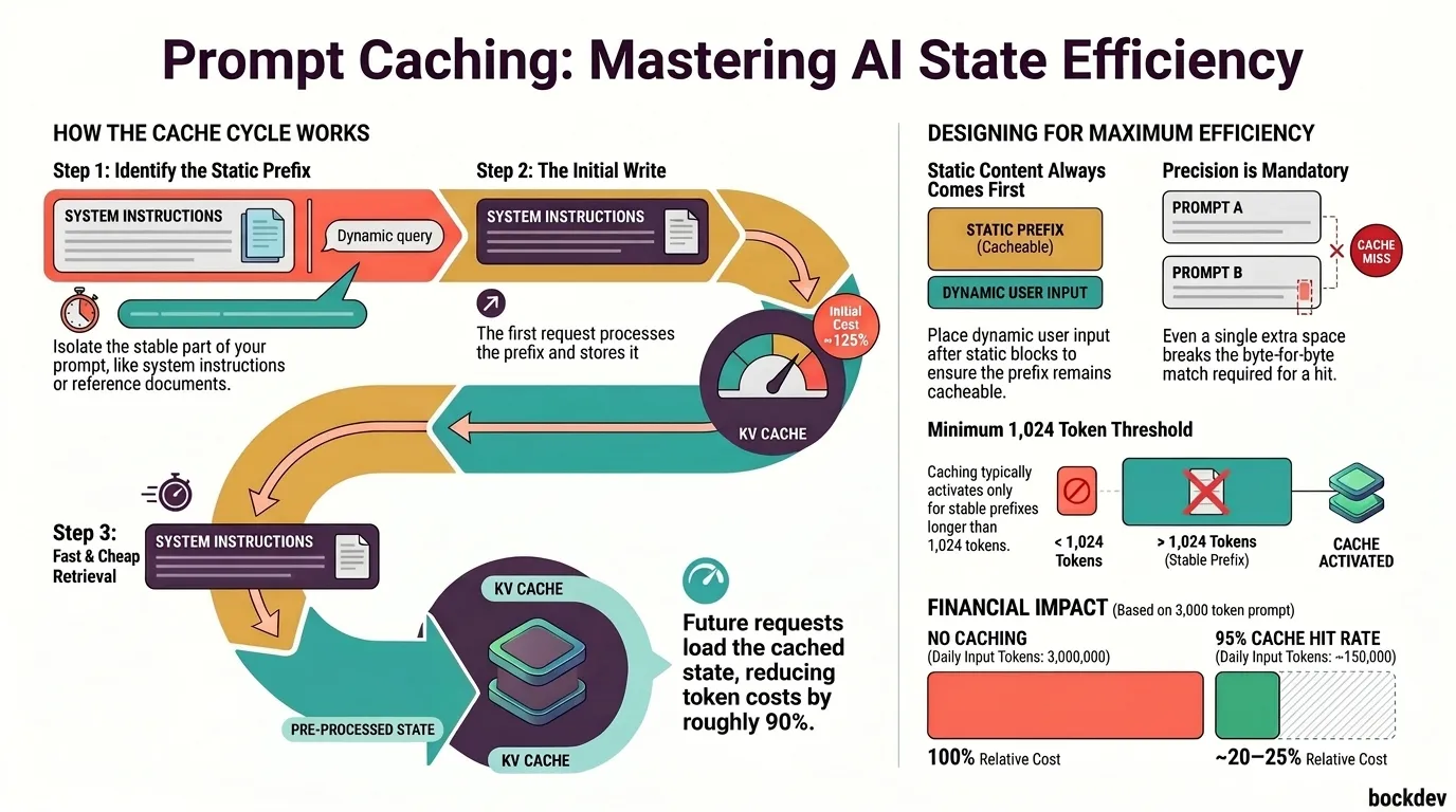 The Mechanics of Prompt Caching: How to Design Cost-Efficient AI State