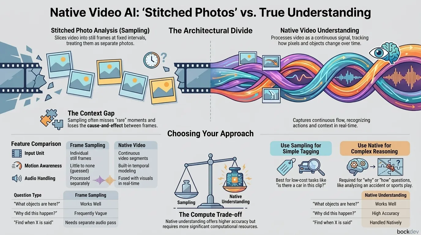 Native Video Understanding: Beyond Stitched Photo Analysis