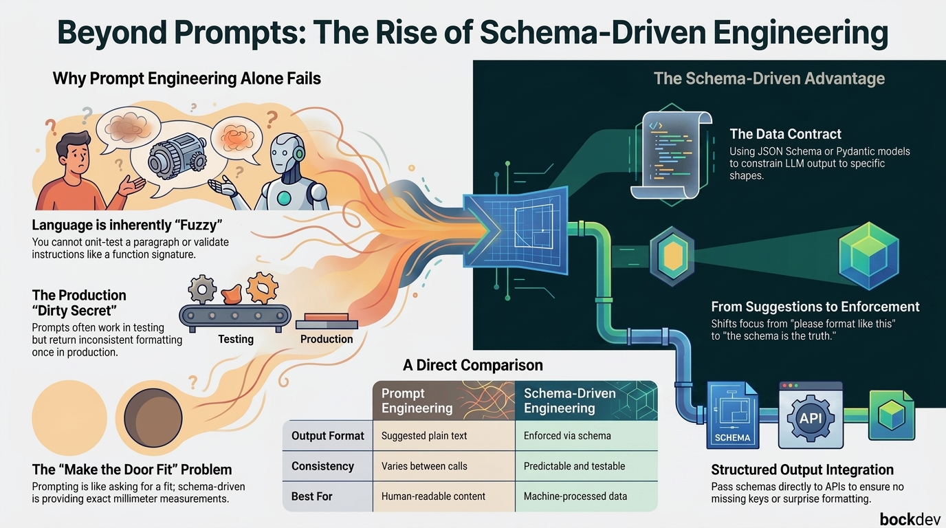 The Shift from Prompt Engineering to Schema-Driven Engineering