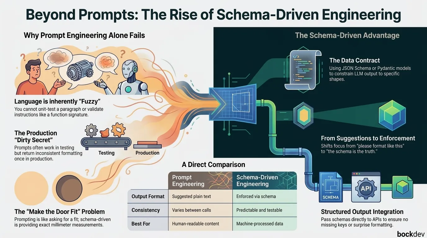 The Shift from Prompt Engineering to Schema-Driven Engineering